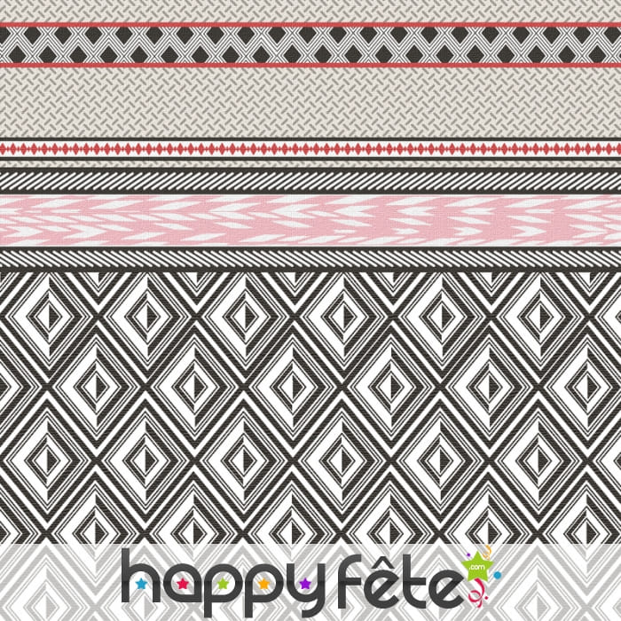 Serviettes avec imprimés géométriques