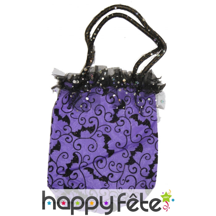 Sac à main chauve-souris violet pour Halloween