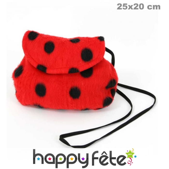 Sac à main coccinelle en peluche