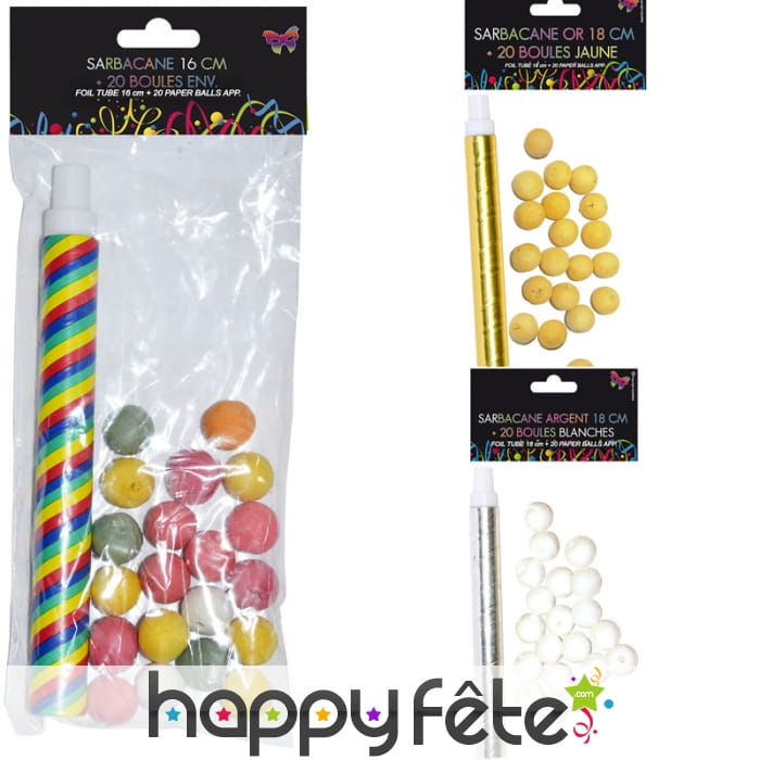 Sarbacane avec sécurité et 20 boules