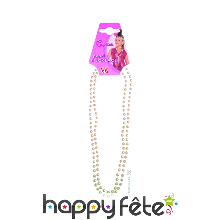 Sautoir blanc, belle epoque