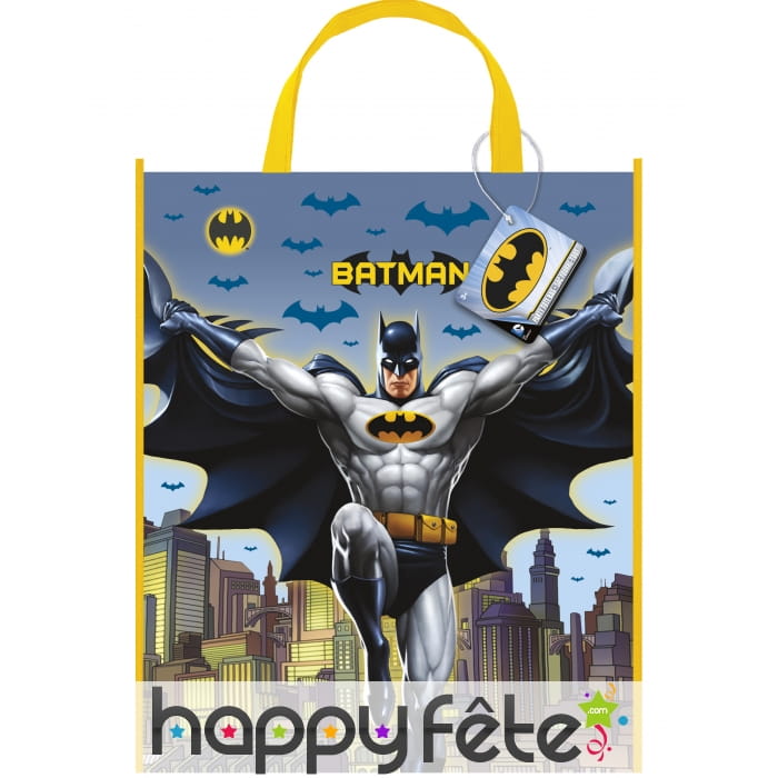 Sac Batman classique en plastique de 33 x 28 cm