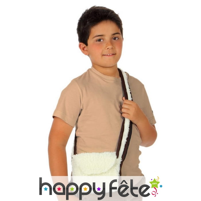 Sacoche blanche de berger pour enfant