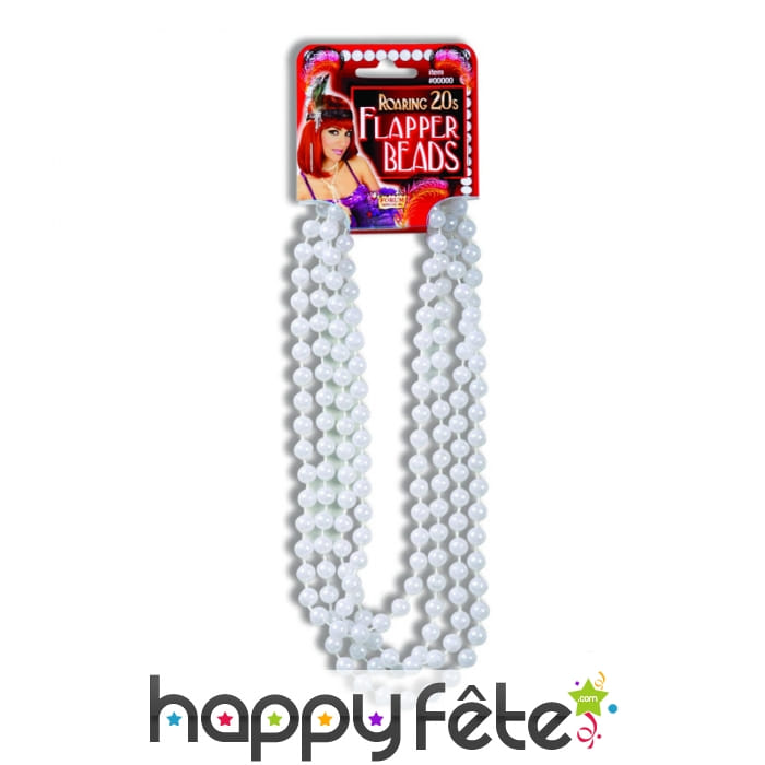 Sautoir blanc de 182cm