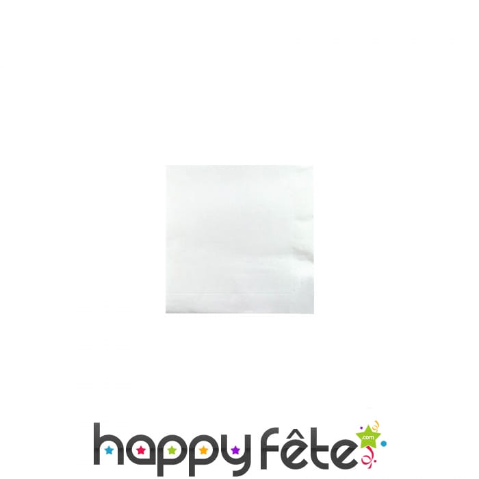 Serviettes blanches en papier