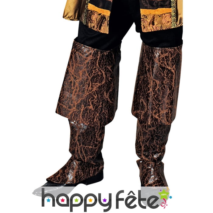 Sur-bottes marron craquelées