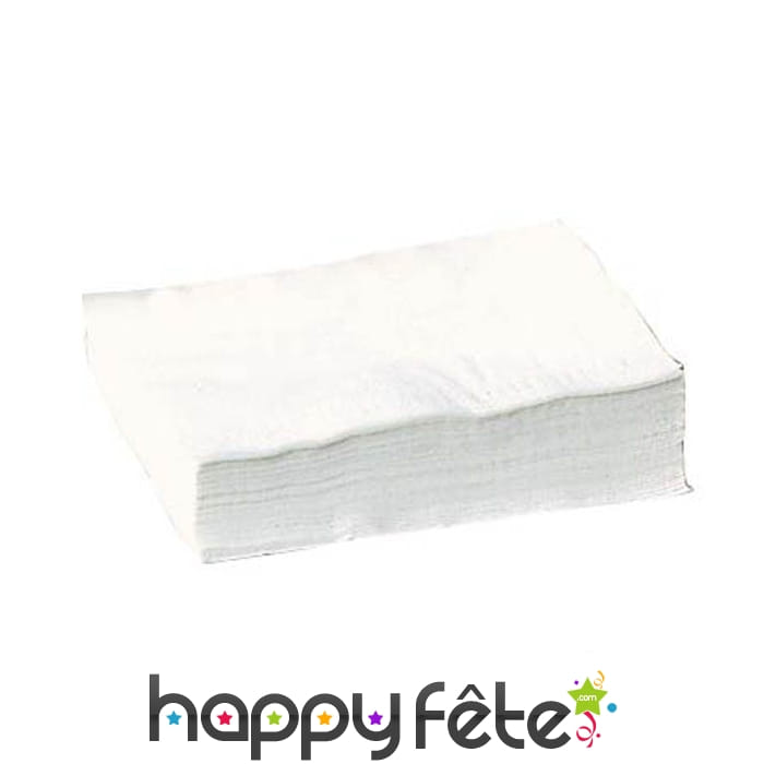 Serviettes blanches par 100
