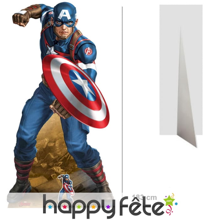 Silhouette Captain America bouclier taille réelle