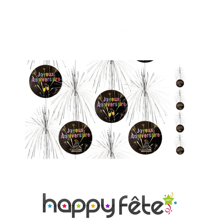 Suspensions cascade Anniversaire de 180cm