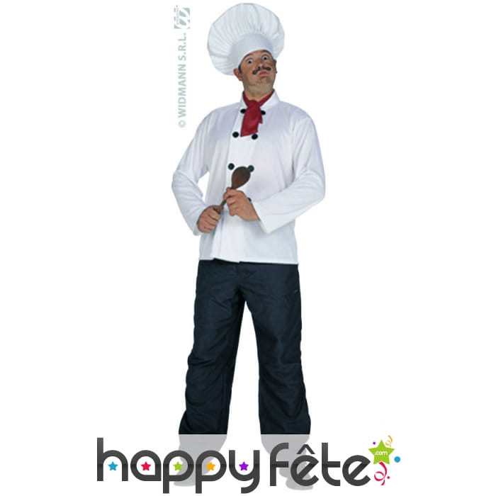 Set cuisinier composé de : coiffe/foulard/casaque