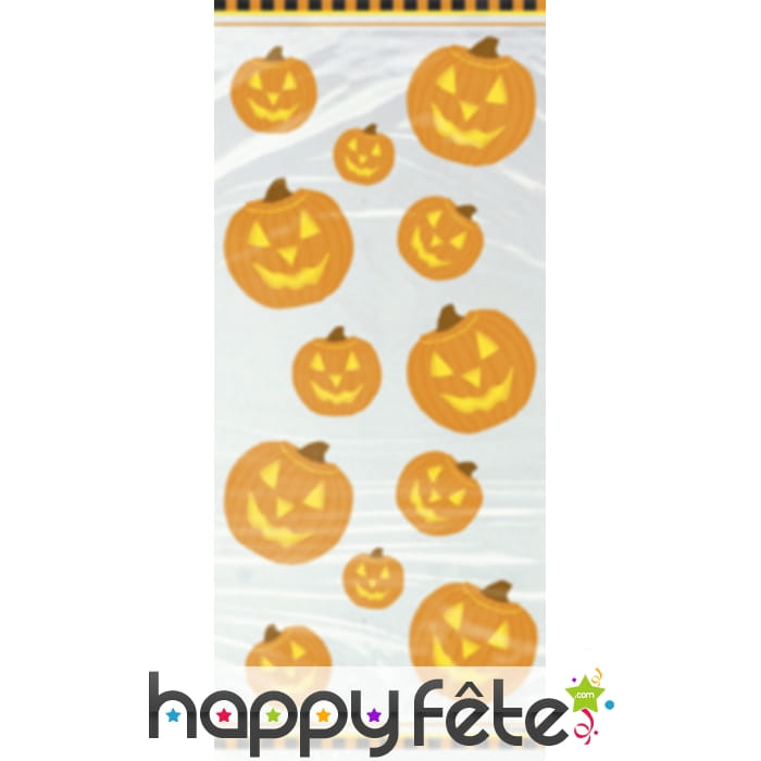 Sachets cellophane décoré de citrouilles