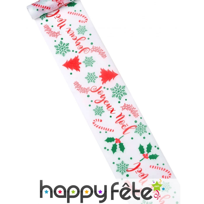 Sur-chemin de table imprimé Joyeux Noël
