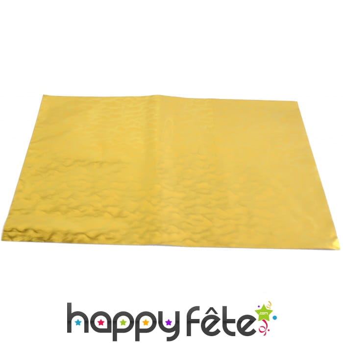 Sac cadeau peluche doré de 35 x 50 cm