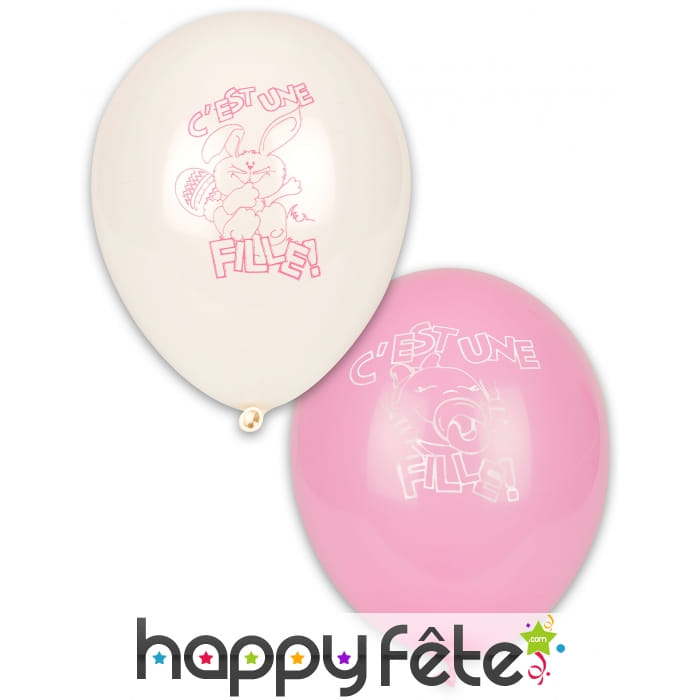 Sachet de 10 ballons c'est une fille