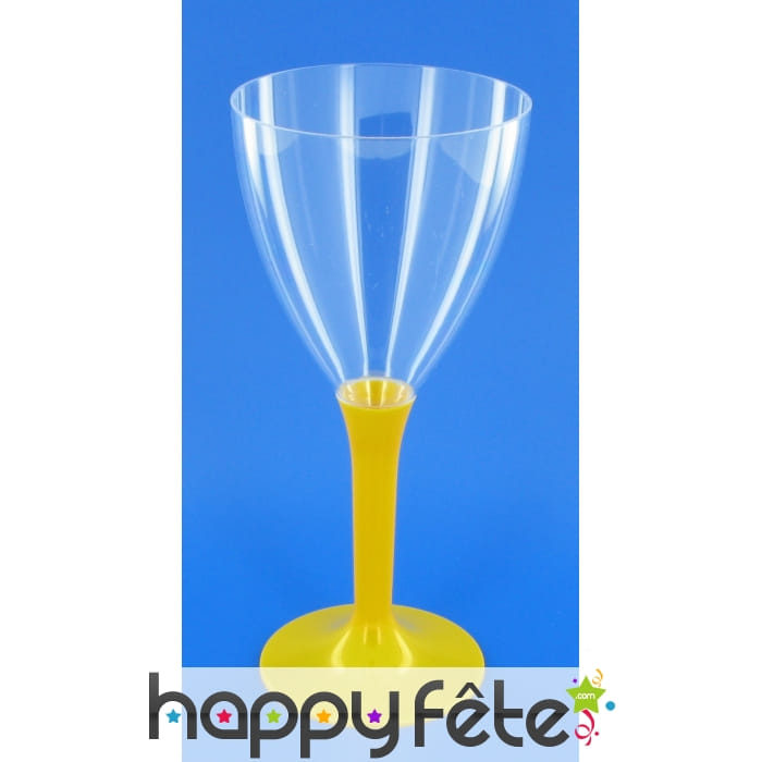 Sachet de 10 verres a vin jaune