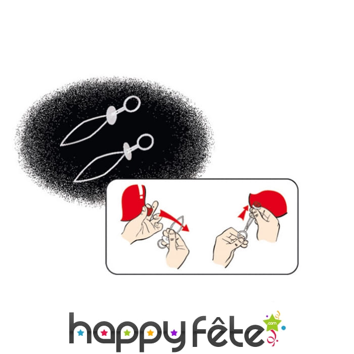 Sachet de 100 fermoirs pour ballons, en plastique