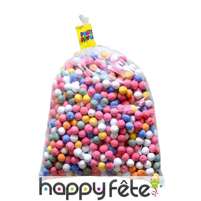 Sachet de 1000 boules dancing multicolores
