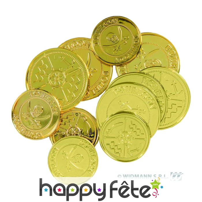Sachet de 12 fausses pièces d'or