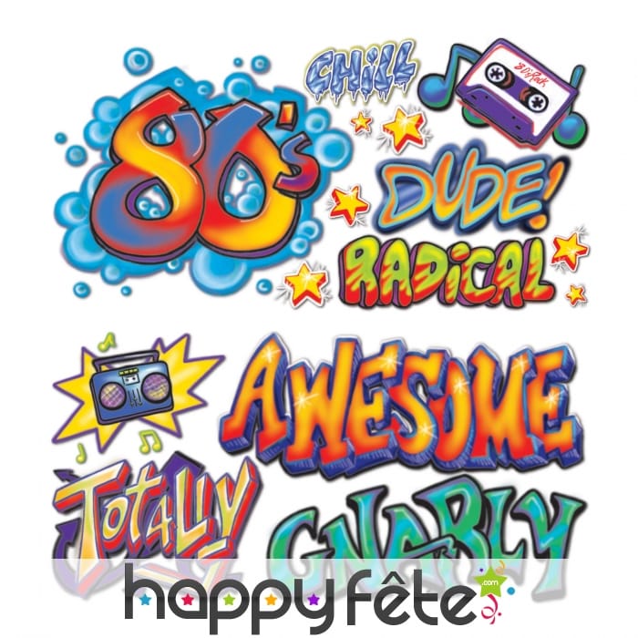 Sachet de 15 graffitis annees 80
