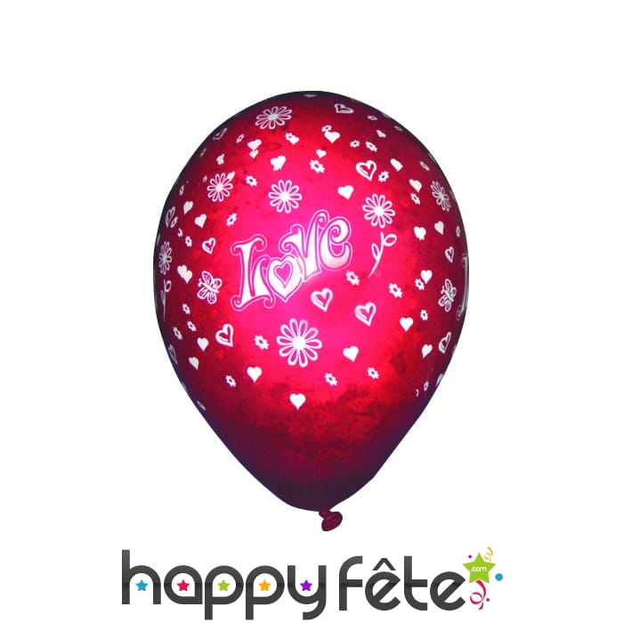 Sachets de 100 ballons "I love you"