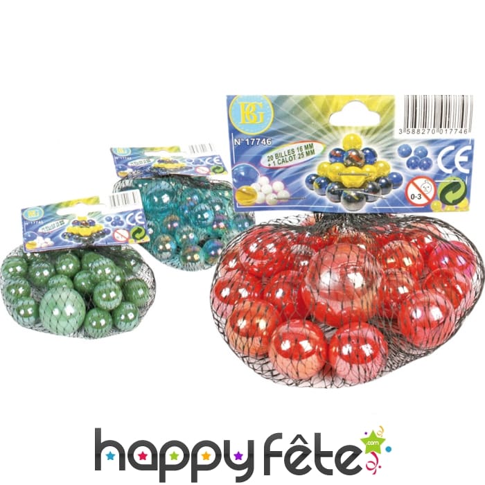 Sac de 20 billes unies + 1 calot