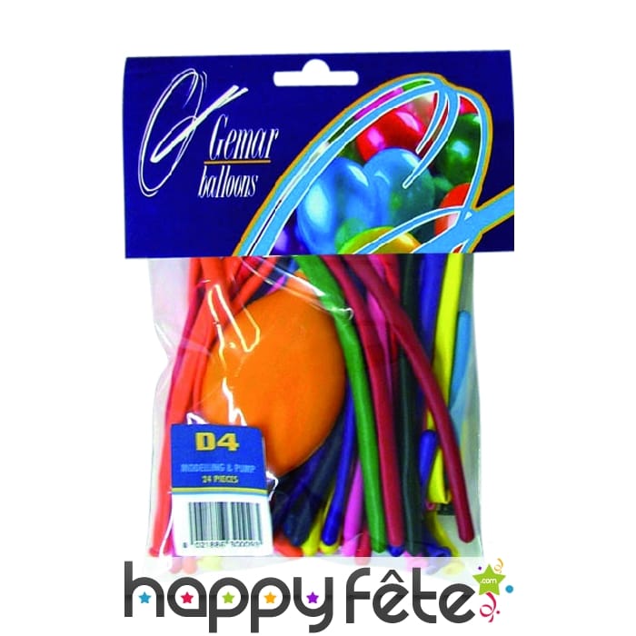 Sachet de 24 ballons a modeler