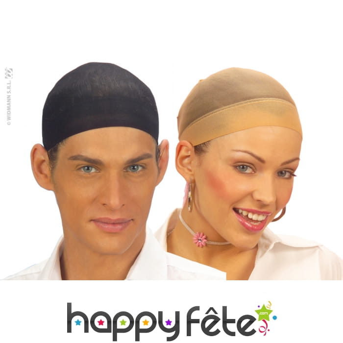 Set de 2 calottes pour perruques (chair-noir)