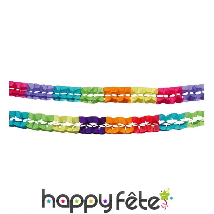 Set de 2 guirlandes colorées en papier