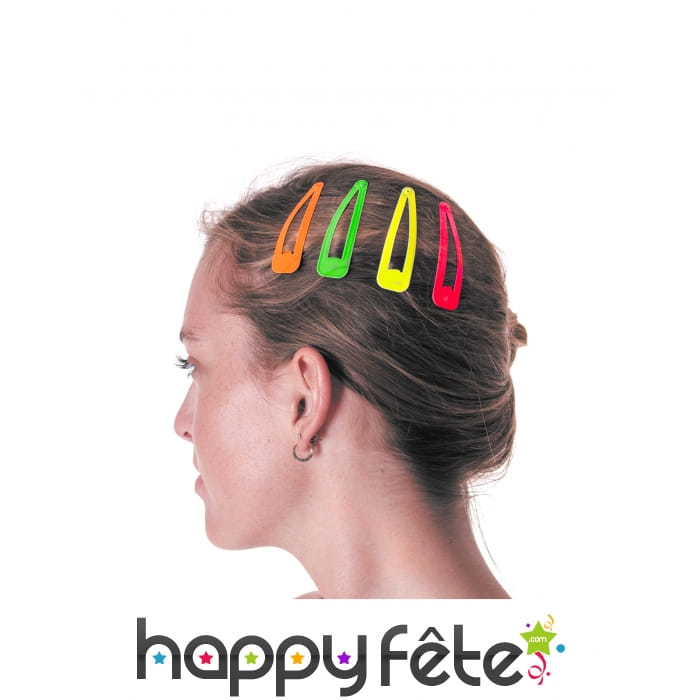 Set de 4 Barrettes colorées pour cheveux