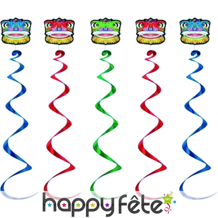 Set de 5 suspensions nouvel an chinois