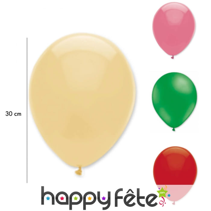 Sachet de 6 ballons de baudruche de 30cm