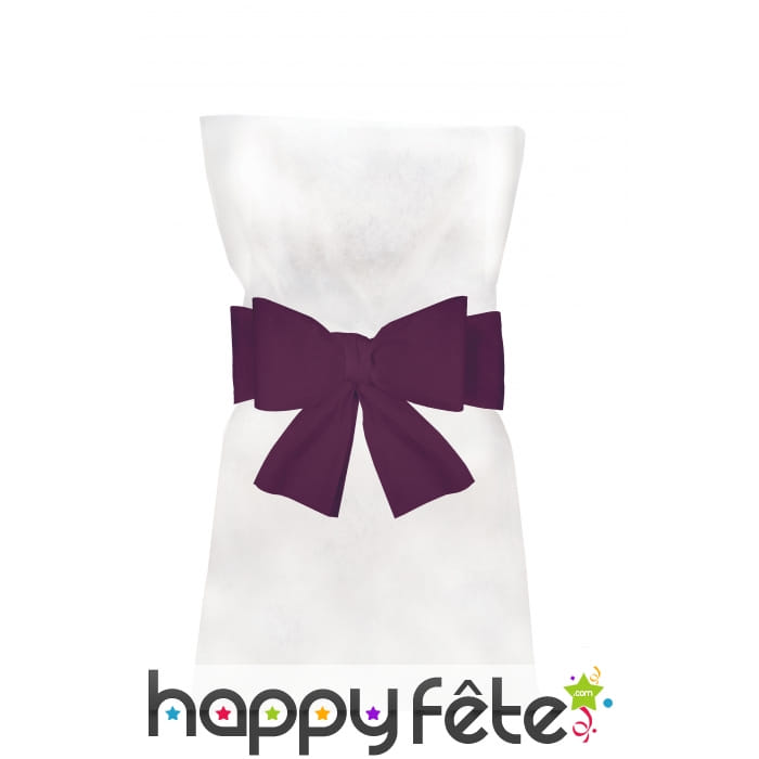 Sachet de 6 noeuds pour chaise intissée prune