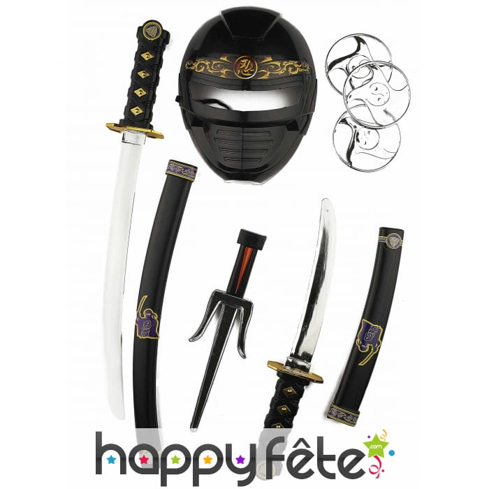 Set d'armes et accessoires de ninja pour enfant