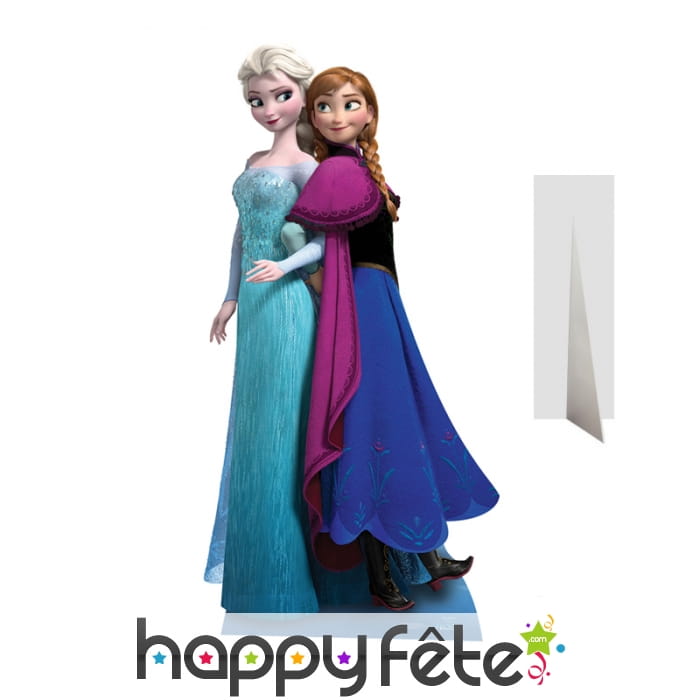 Silhouette de Anna et Elsa en carton taille réelle