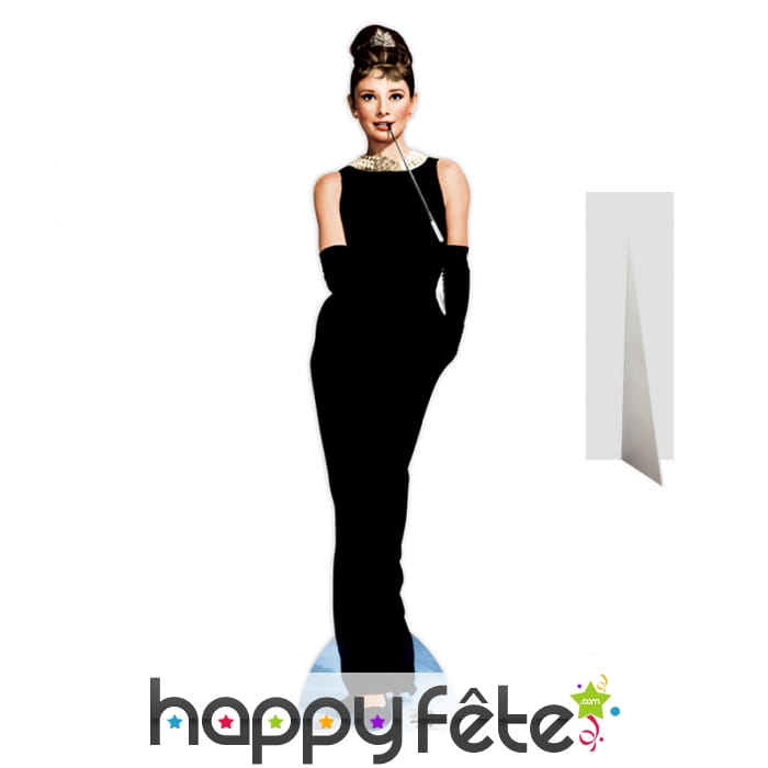 Silhouette de Audrey Hepburn en robe de soirée
