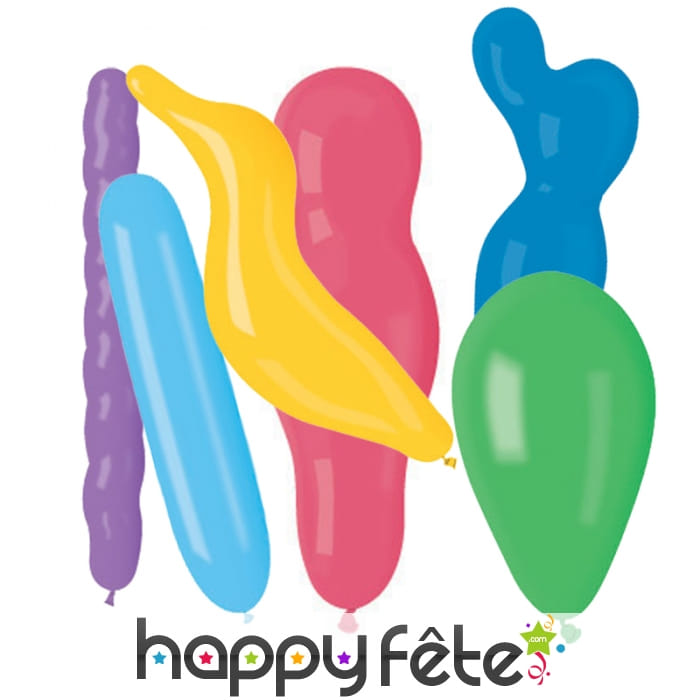 Sachet de ballons aux formes variées