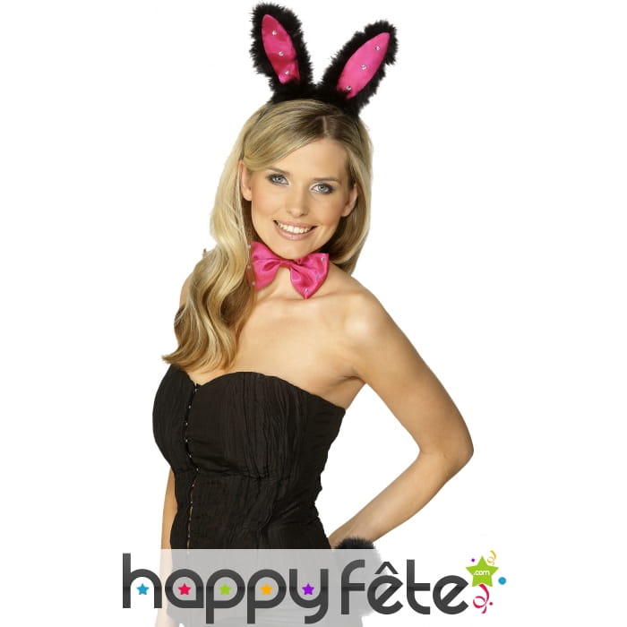 Set de Bunny noir et rose sexy