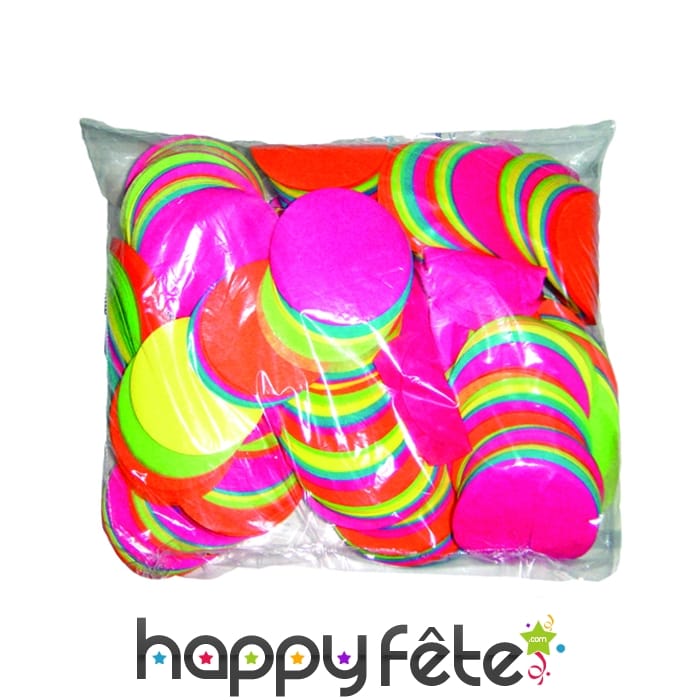 Sac de confettis rond multicolore