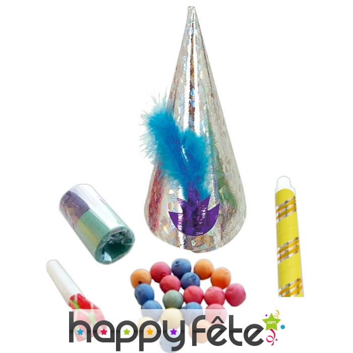 Sachet de cotillons + chapeau petit modèle