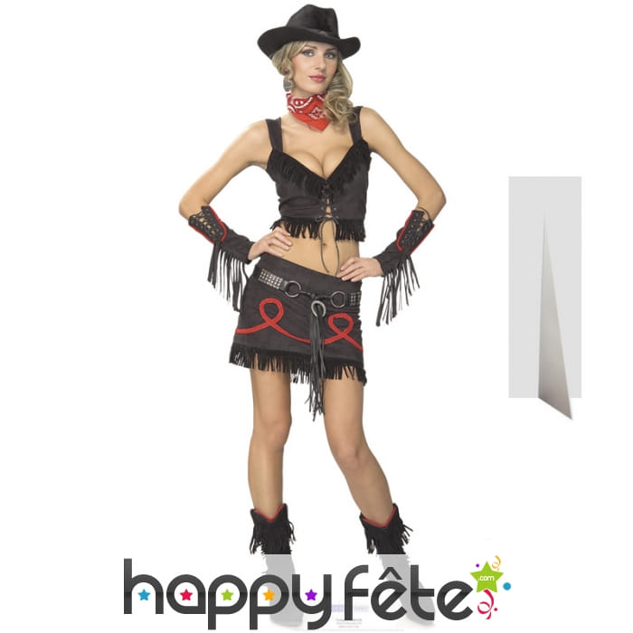 Silhouette de cow-girl en carton plat