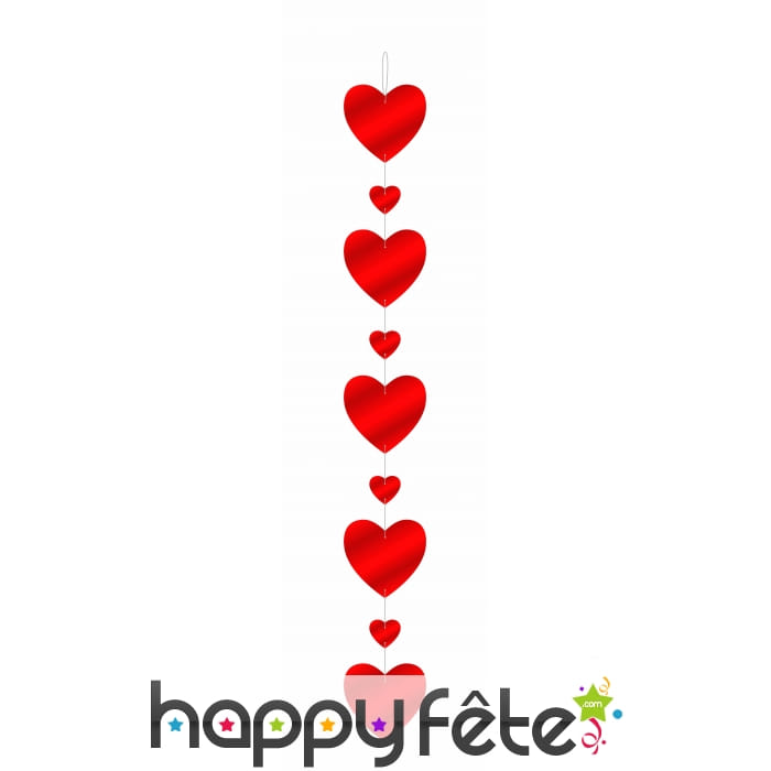 Suspension de coeurs en carton