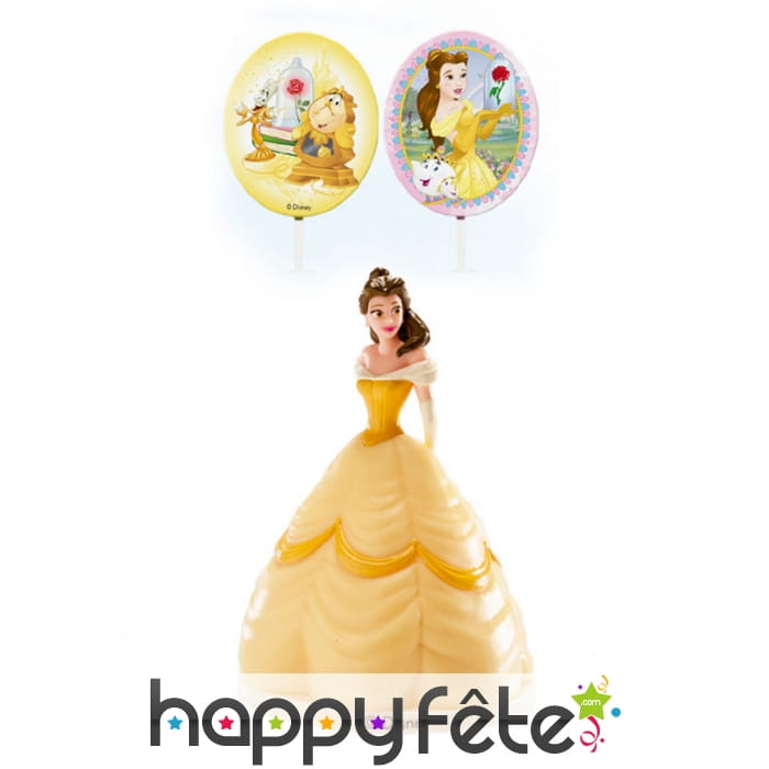 Set de décoration Belle pour gâteau de 8,5cm