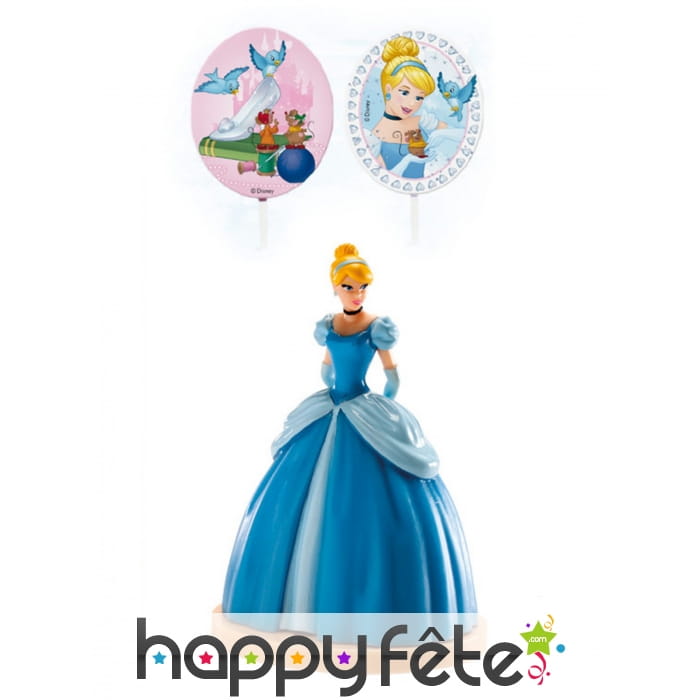 Set de décoration Cendrillon pour gâteau de 8,5cm