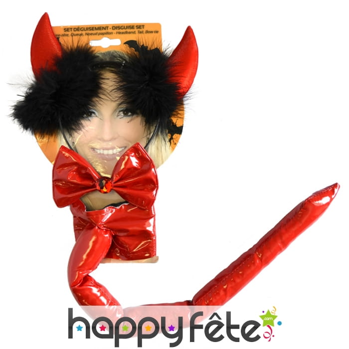 Set de diable rouge frou-frou et vinyle