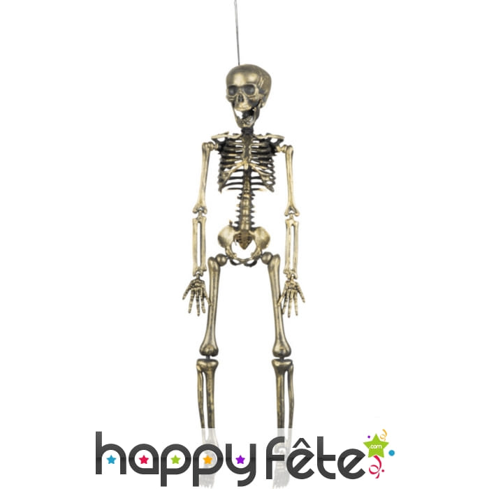 Squelette doré de 42 cm à suspendre