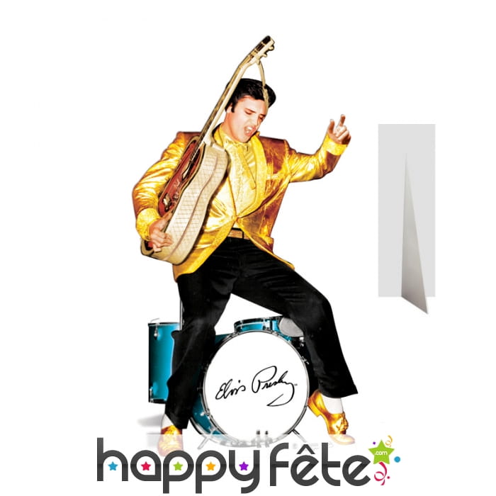Silhouette de Elvis en concert, carton plat