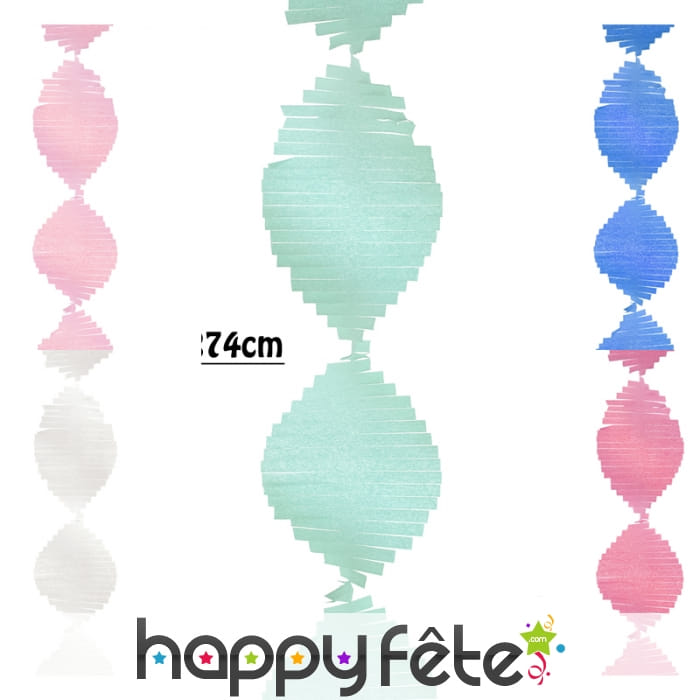 Suspension de guirlande à franges en papier 2,74m