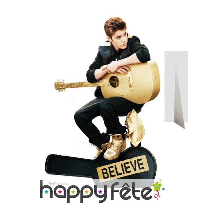 Silhouette de Justin Bieber et sa guitare