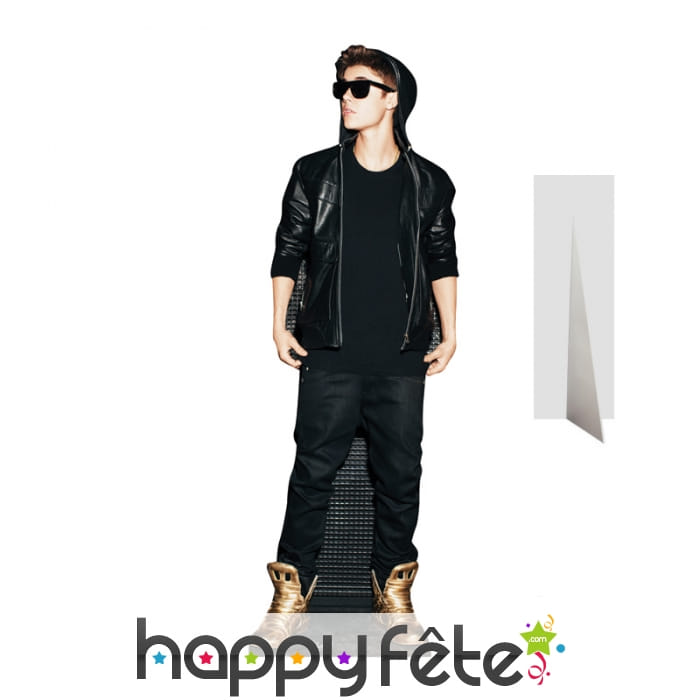 Silhouette de Justin Bieber rock en carton