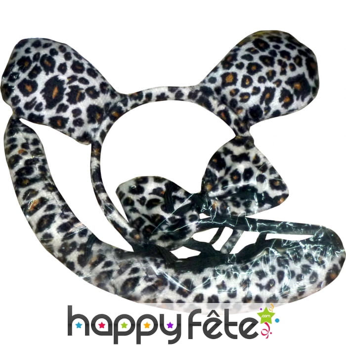 Set de léopard. Serre tète, noeud et queue